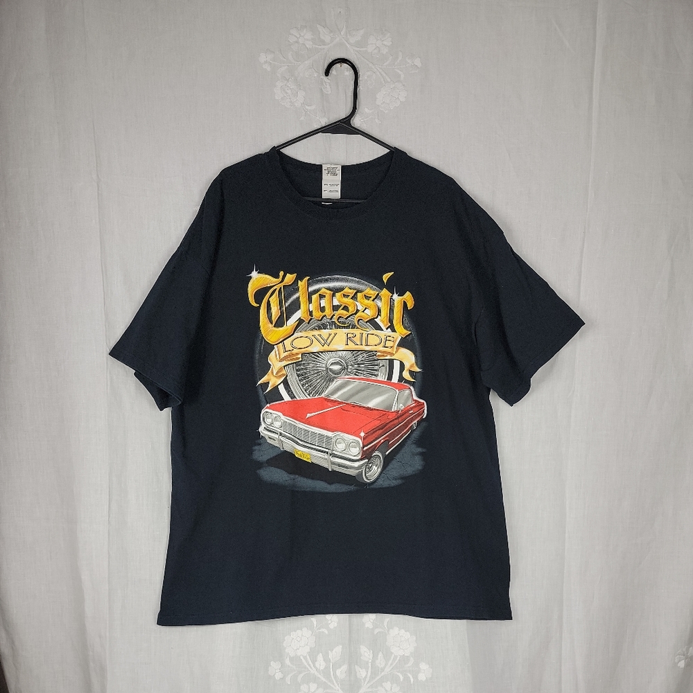 Gildan Heavy Cotton Men'S Crew Neck T-Shirts Short Sleeve Black Size 2XL....D5